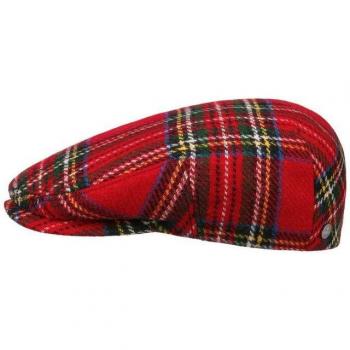 Red Wool Flat Cap by Lierys