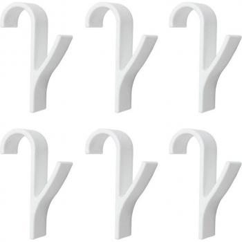 6Pcs Plastic Towel Rail Hooks