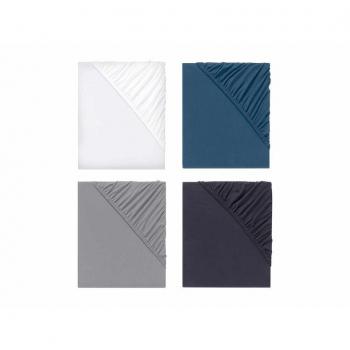 Spannbettlaken in Grau – LIVARNO Mikrofaser Jersey 180–200 cm