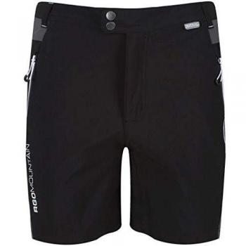 Shorts de Tejido Elástico Regatta, Repelente al Agua, Negro/Magnet, 44