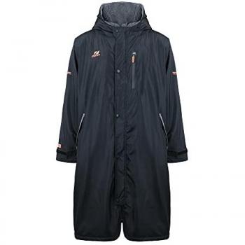 Albornoz Zone3 Heat-Tech Oversize Negro Naranja Pálido