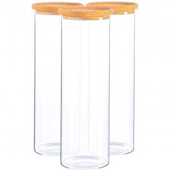 Scandinavian Style 2L Glass Jars with Cork Lids
