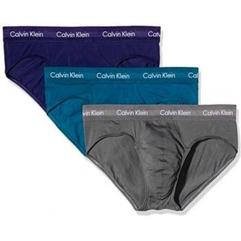 Calvin Klein 3 Calzoncillos Cortos de Algodón, Azul (Astral Aura/Corsair/Grey Smoke Slz), M
