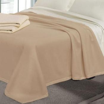 Coperta 1 Piazza e Mezzo in Pura Lana Cashmere 290gr Tasman Beige