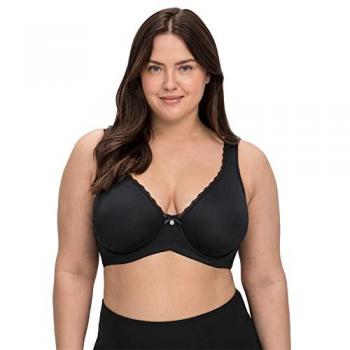 Bügel-BH SHEEGO Große Größen, Damen, Gr. 110, Cup B, schwarz (schwarz, weiß), Obermaterial: 82% Polyamid, 18% Elasthan, BHs, im Doppelpack, mit Spitzenborte