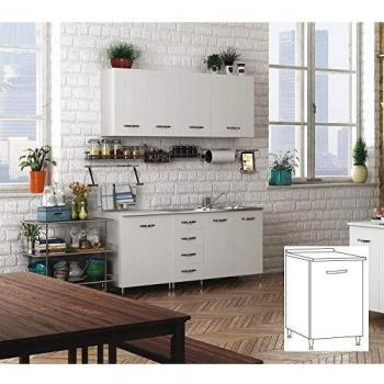 Armoire de Cuisine 1 Porte 40x50xH85 Blanc