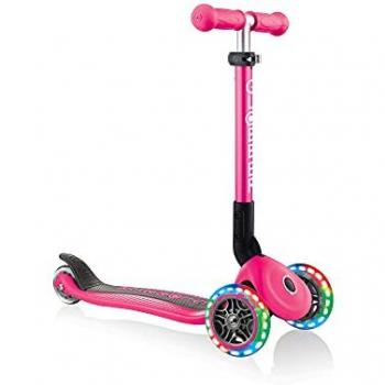 Globber Dreiradscooter JUNIOR FOLDABLE LIGHTS, mit Leuchtrollen
