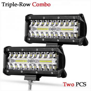 2er Set 7 Zoll LED Bar Scheinwerfer für UAZ 4x4 und 4WD Fahrzeuge 12/24V