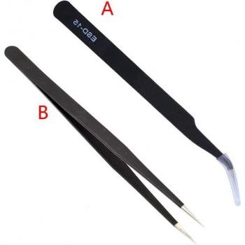 Pinzas Curvas ESD-15 para Joyería y Electrónica