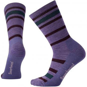 Calcetines Light Crew SmartWool Mujeres Rayados Lavanda XL