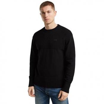 G-star Maglione Uomo Maniche Lunghe Fisherman Nero XS