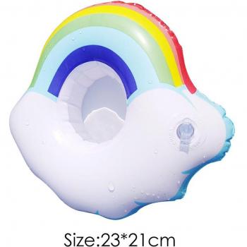 Flotador Inflable con Soporte de Taza Cola de Pez