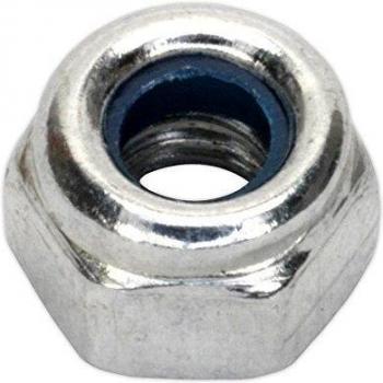 Sealey Nylon Lock Nut M4 Zinc DIN 982, Pack of 100
