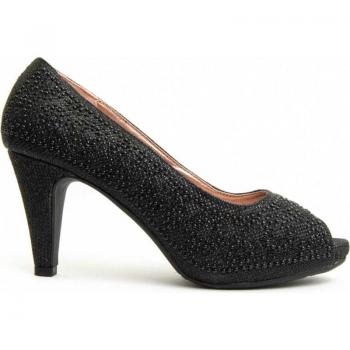 Zapatos de tacón de Mujer MONTEVITA UNNE76 NEGRO, Tacones altos, color negro, diseño elegante, material sintético, suela antideslizante, altura del tacón 8 cm