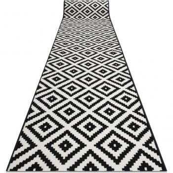 Black & Cream RUGSX Bcf Morad Runner – 80cm x 480cm