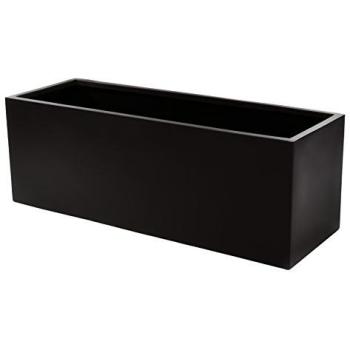 Primrose Garden 26‑cm Matte Black Outdoor Fiberglass Plant Tray