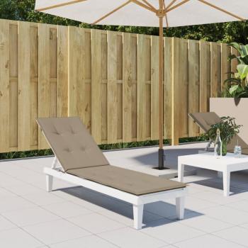 Coussin de Chaise de Terrasse Taupe (75+105)×50×4 cm  (vidaXL)