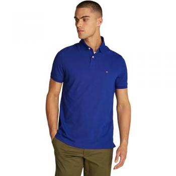 Tommy Hilfiger Herren Polo in Blau, Baumwoll-Piqué