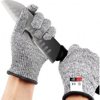 Gants de protection anti-coupure GMG gris noir HPPE niveau 5 SP006