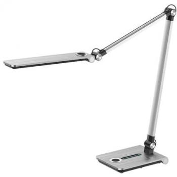 Lámpara de Escritorio Flexo Dardo Plata 10W 800lm 3000-4500-6000k Articulable Reg.intensidad Memoria Orientable 15,1x59,6cm