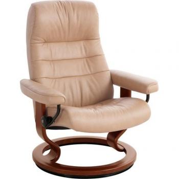Relaxsessel STRESSLESS Opal – Klassische Basis – L‑Größe – Schlaffunktion – Semianilin‑Leder