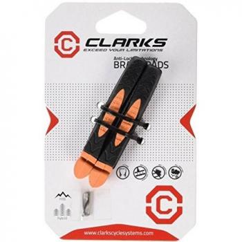 Clarks Elite Dual Compound MTB V-Brake Inserts with Anti-Lock Technology, Shimano Compatibility, 72 mm