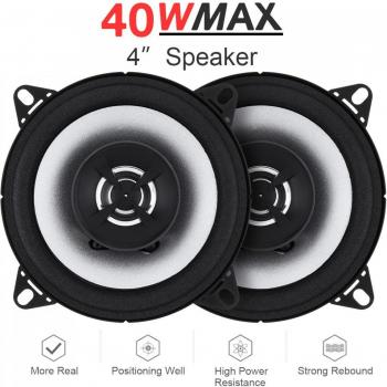 Altavoz Coaxial 4 40W para coche, ultradelgado de medios y bajos, instalación no invasiva, 2 uds
