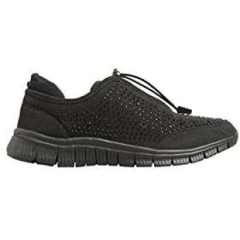 Titania Gem Curve Trainers – Wide Fit, Black