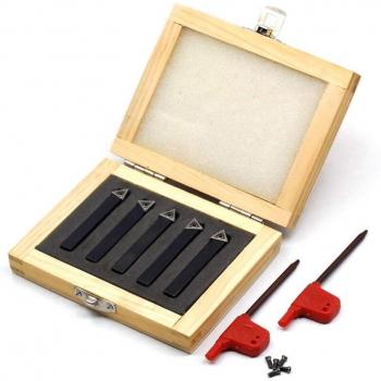 Set de mini torno de carburo con brocas TCMT090204