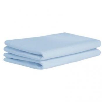 SweetDreams Cot Fitted Terry Sheets (Blue, Pack of 2)