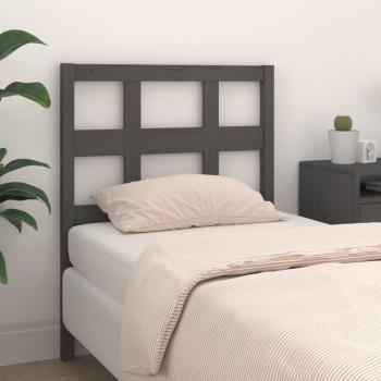 VidaXL Grey Bed Headboard 80.5x4x100 cm Solid Wood Pine
