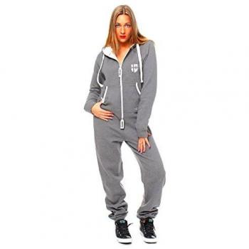 Damen Einteiler Jumpsuit Gennadi Hoppe Hellgrau XXL