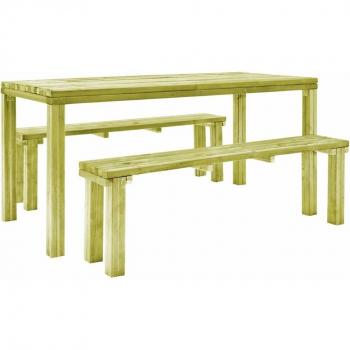 Slat & Seat Garden Table Set