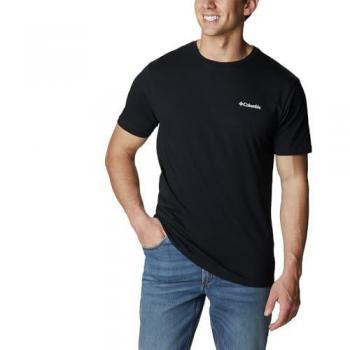 T-shirt Columbia Barton Springs Graphic Court Noir XS