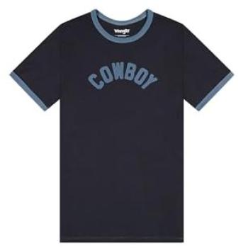 Navy Short Sleeve Ringer Top