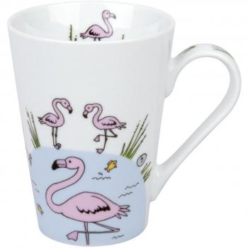 Mehrfarbiger Porzellan-Kaffeebecher „Könitz“ – 13,2 × 9,1 × 12,2 cm