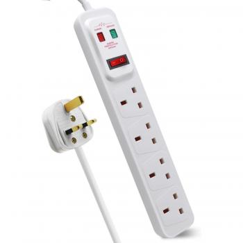 4 Gang Switched Surge-Protected Extension Lead 5M 13A
