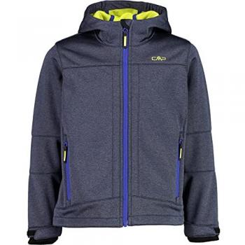 CMP Children's Softshell Jacket Blue Melange/Acid Green 8 Years Male