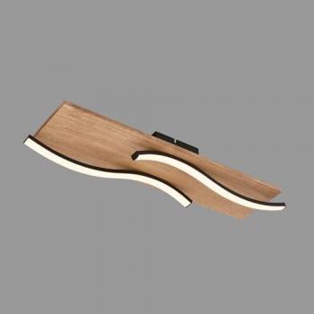 Plafoniera LED Vinka, design ondulato, 2 luci, 55x14 cm