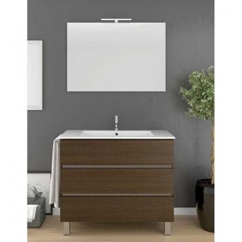 Baño Completo Balder: Mueble, Lavabo y Espejo con Toallero