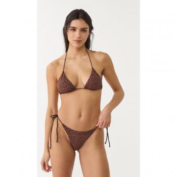 Animal Print Brown Brazilian Bikini Skirt by Stradivarius, XS