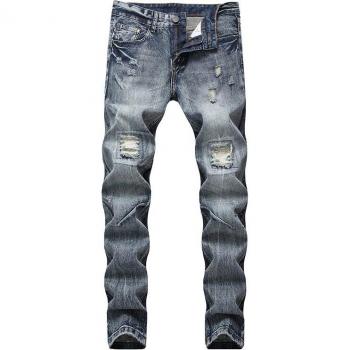 Men's Classic Destroyed Denim Jeans