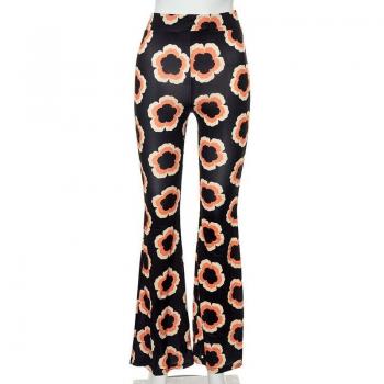 Pantalones Acampados Cintura Alta Multicolores
