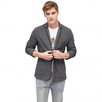 Tom Tailor Denim Deep Space Melange Herren Sweat‑Sakko – XL/XXL
