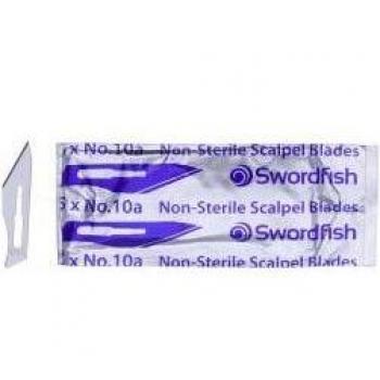 Swordfish Scalpel Blades No 10A Silver Pack 100