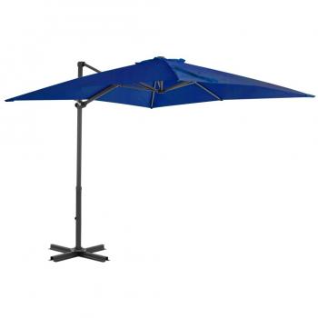 VidaXL Sombrilla voladiza con poste de aluminio celeste 250x250cm Color Taupé