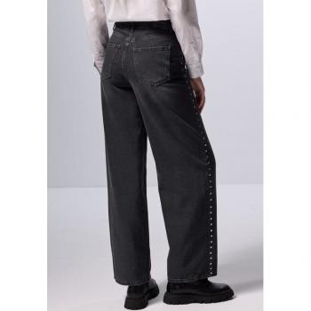 Street One Studio Casual Loose Fit Jeans – Damen, schwarz, 36, 30 Länge, Baumwolle/Lyocell Mix