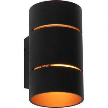 Lampada da muro smart nera con interno dorato WiFi G9