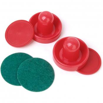 Accesorios de Hockey de Aire: Palo 75 mm con Mango Fieltro + Disco Rojo 63 mm