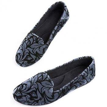 Velluto Grigio UltraIdeas Pantofole Donna 42 EU
